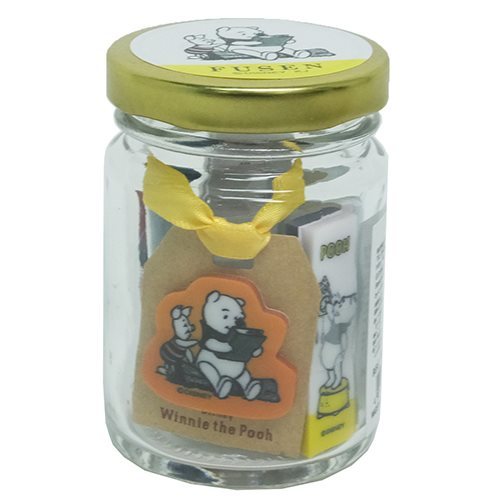 Qoo10 くまのプーさん 付箋 瓶入りふせんセット 文具