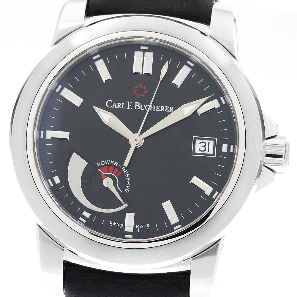 カール F.ブヘラ CARL F.BUCHERER 00.10616.08.33.01 パトラビ デイト 自動巻き メンズ 箱・保証書付き_903174【中古】 112,150円