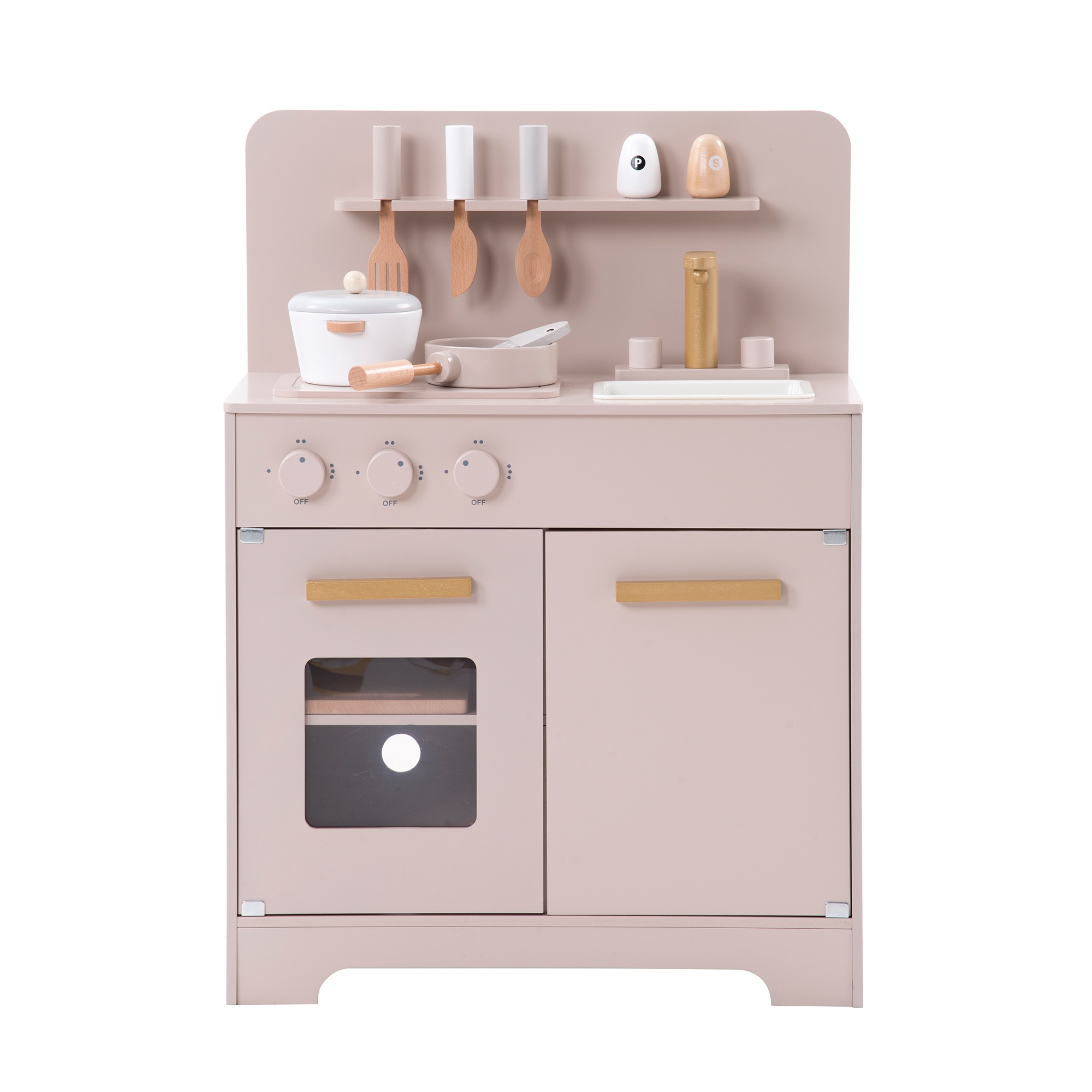 おままごと キッチン 木製 調理器具付き ままごとセット 誕生日 台所 知育玩具 子供用 子供 収納 まねっこ コンロミニキッチン おもちゃキッチン キッズ ベビー GG3417 Pink MDFGG