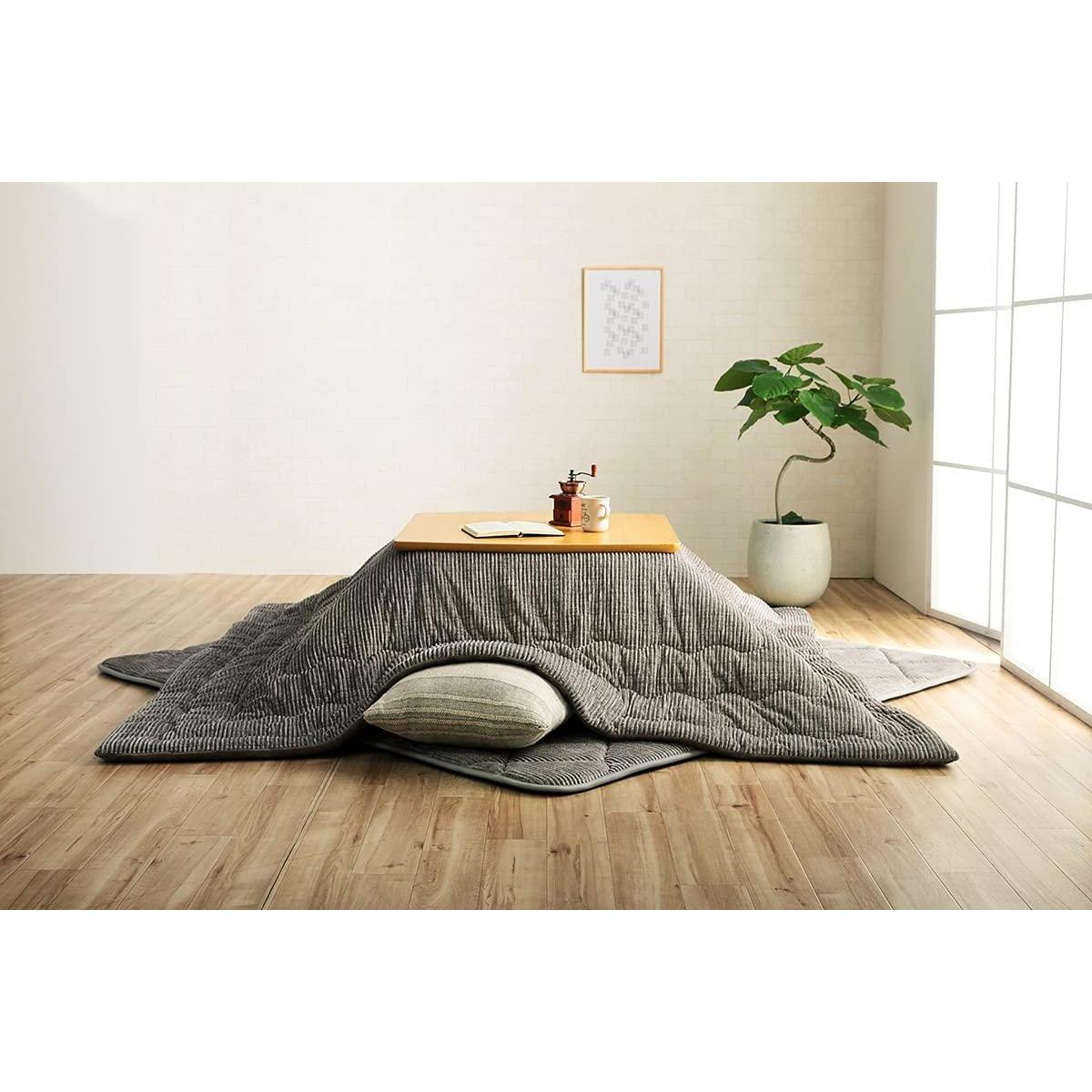 【i】【代引不可】 イケヒコ こたつ布団 長方形 約205×245cm グレー コーデュロイ調 グランド 抗菌 防臭 おしゃれ #6840319【北海道・沖縄・離島不可