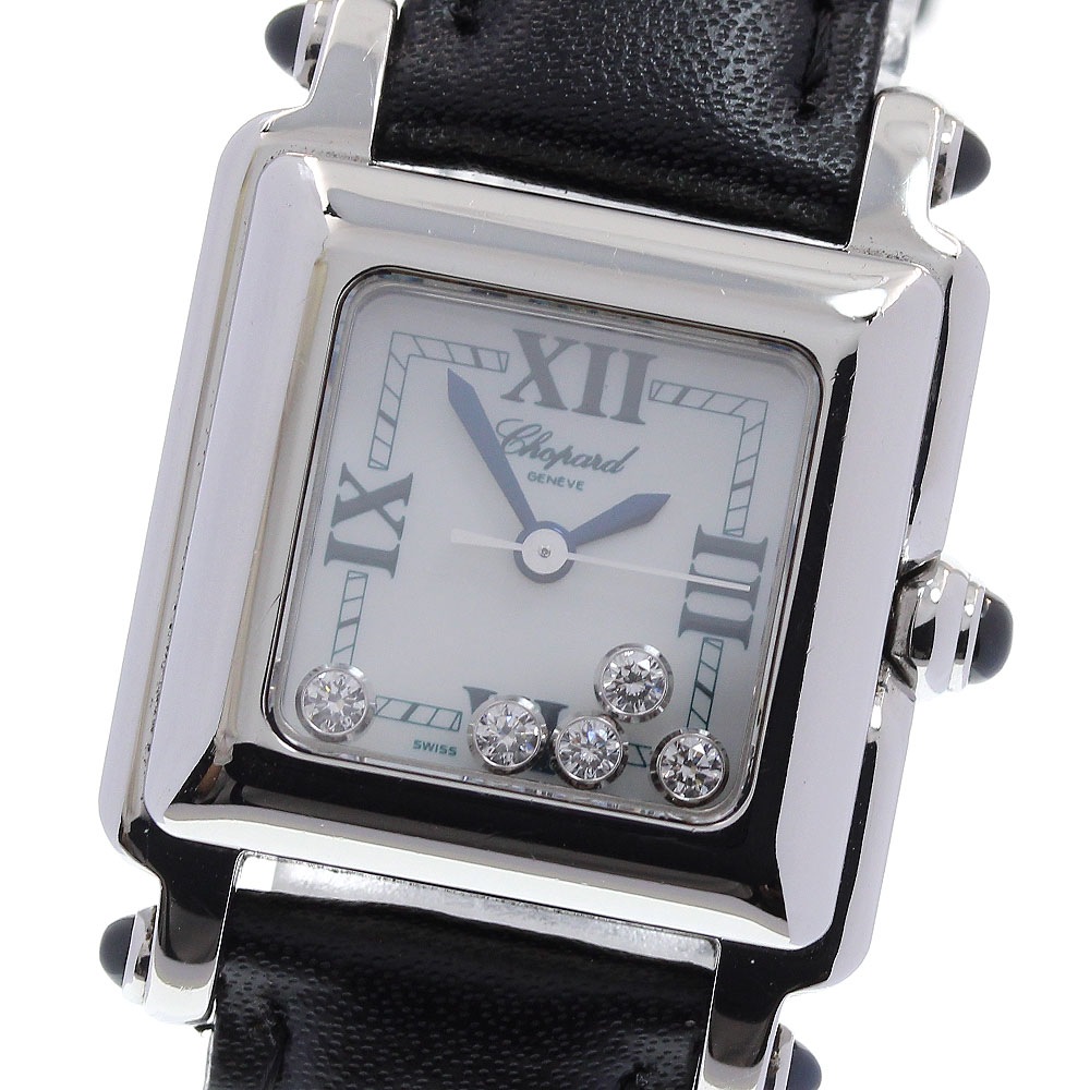 ショパール Chopard 27/8892-23 ハッピースポーツ 5Pダイヤ クォーツ レディース 保証書付き_656865【中古】