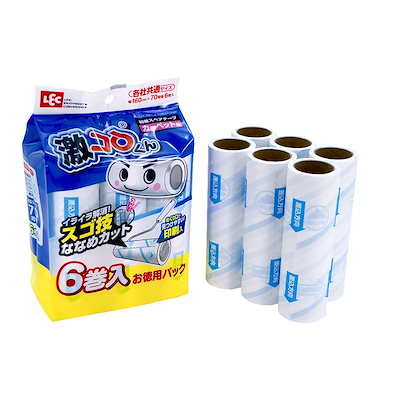 他サイト： レック 激コロ スゴ技カット 70周 スペア 6個入 ( カーペットクリーナー )の商品画像