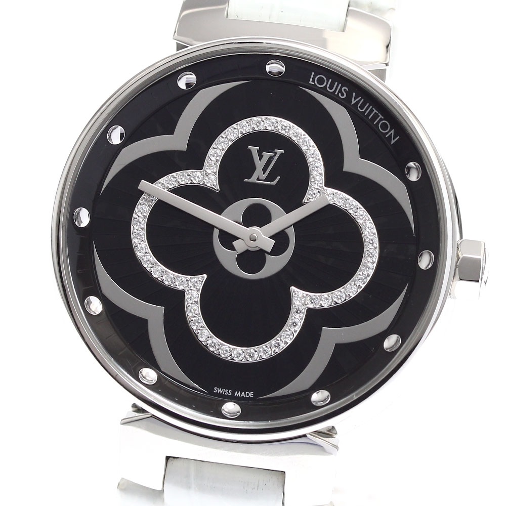 ルイ・ヴィトン LOUIS VUITTON QA020 タンブール ムーンディヴァイン ダイヤモンド クォーツ レディース _900215【中古】
