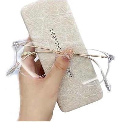 【20点セット】【急速出荷】メガネ レトロ眼鏡ブルーレイ近視眼鏡ネット赤同近視眼鏡男女兼用ファッション金楕円形すっぴん平光鏡