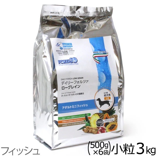 デイリーフォルツァ アダルトミニ フィッシュ 小粒　3kｇ(500g6袋)