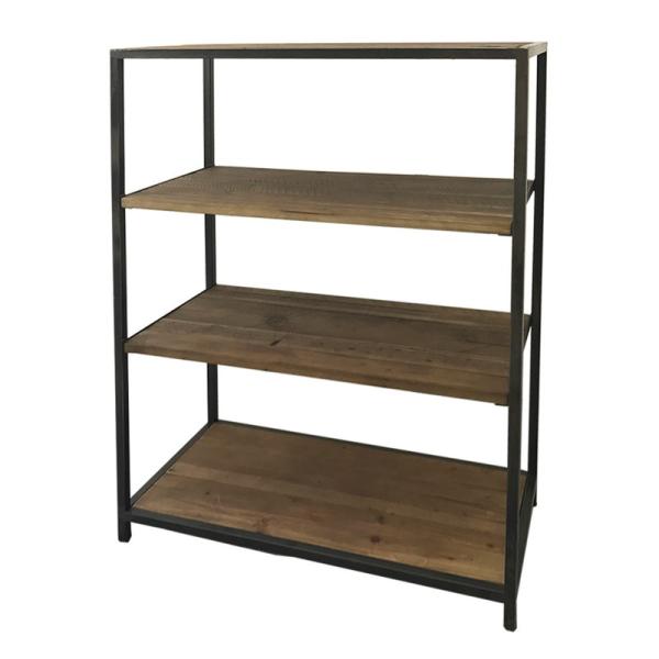 棚 シェルフ ラック インダストリアル 完成品 サイドテーブル ベンチ モミ古材xアイアンフレーム おしゃれ ヴィンテージ ブルックリンスタイル 幅80cm