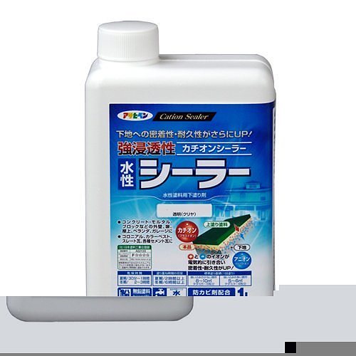 （まとめ買い）強浸透性水性シーラー 透明（クリヤ） 1L [x3]