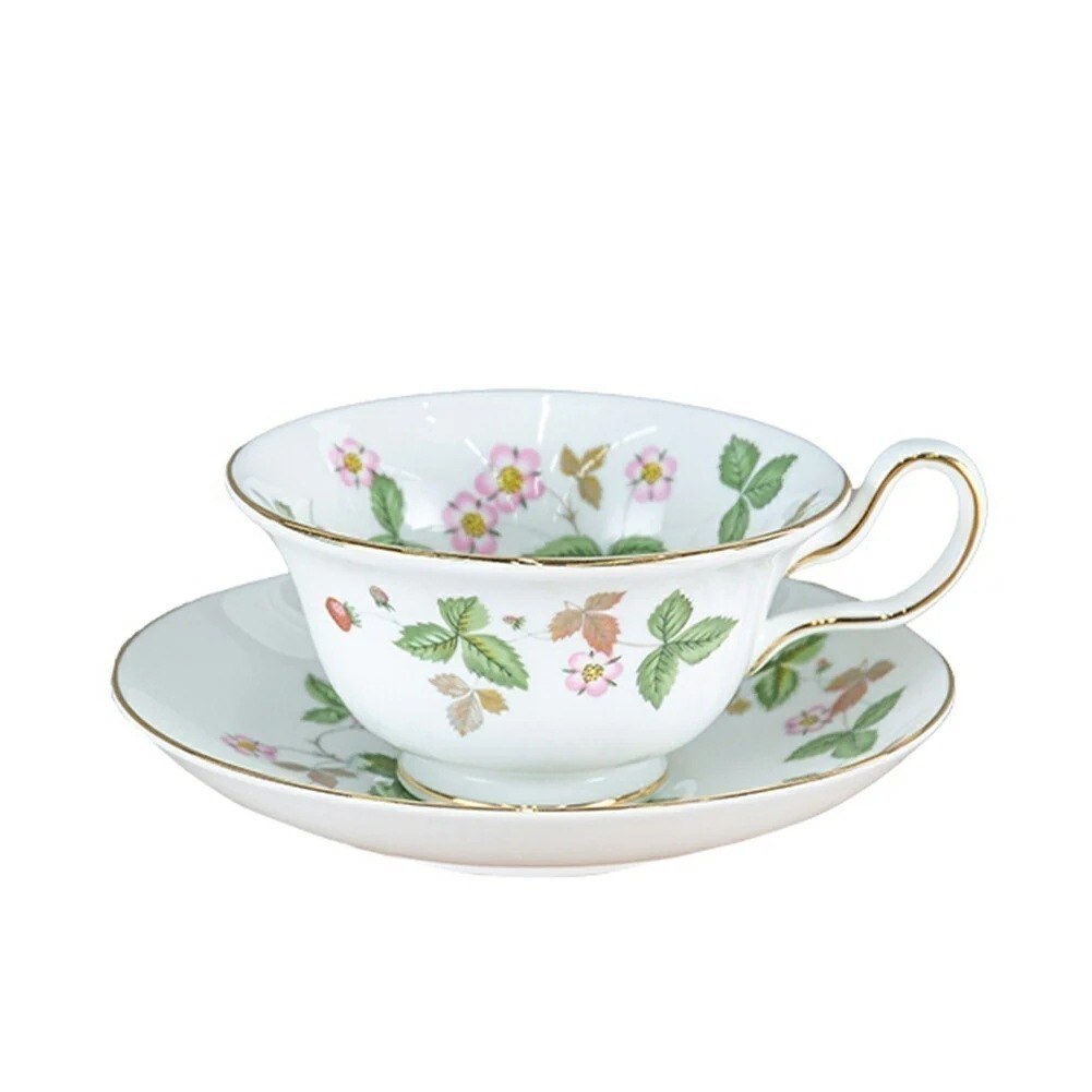 ティーカップ&ソーサー ワイルドストロベリー 化粧箱入り ティーカップ コーヒーカップ 紅茶 花柄