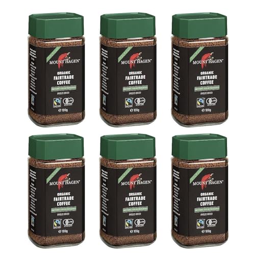 【お得な6個セット】マウントハーゲン オーガニック カフェインレス インスタントコーヒー 100g x 6