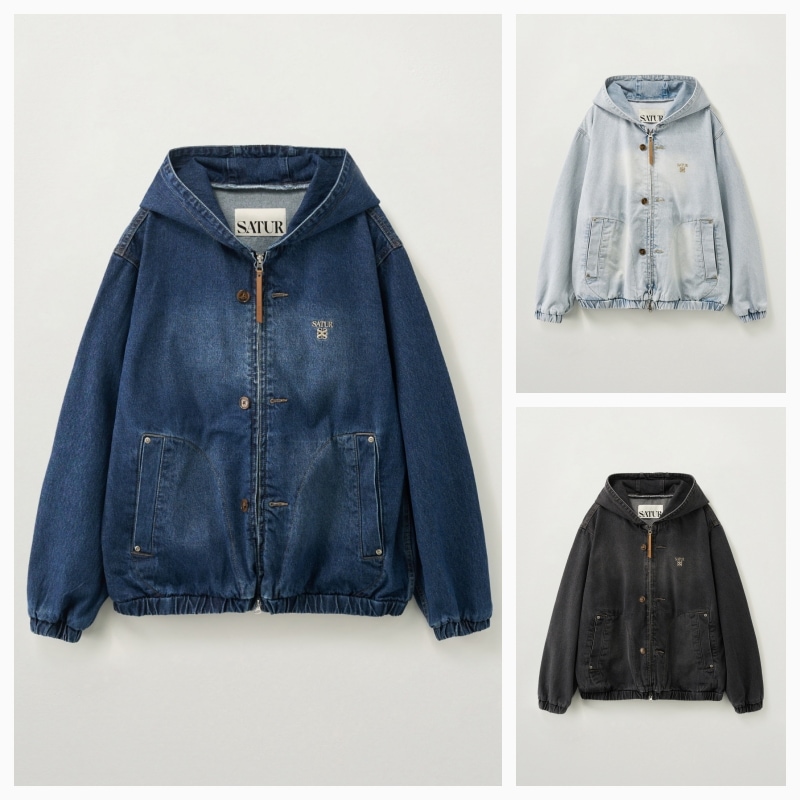 【SATUR】26SS TEO DENIM BLOUSON JACKET : 2COLORS