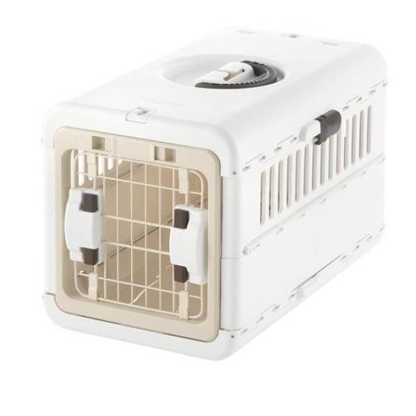 リッチェル キャンピングキャリー折りたたみ S 犬猫うさぎ用 1組入 (アイボリー)