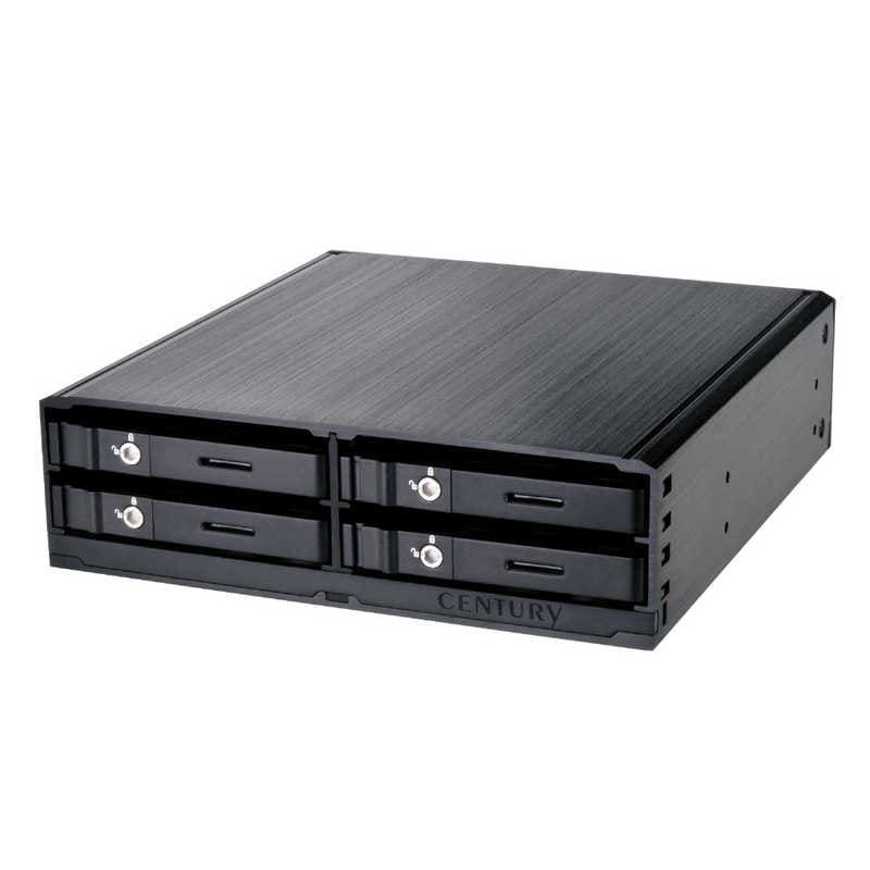 センチュリー　5インチベイ内蔵 2.5インチSATA 6G HDD/SSD×4 ラック まとめるラック ［2.5インチ対応 /SATA /4台］　CMRK-S4S6G2