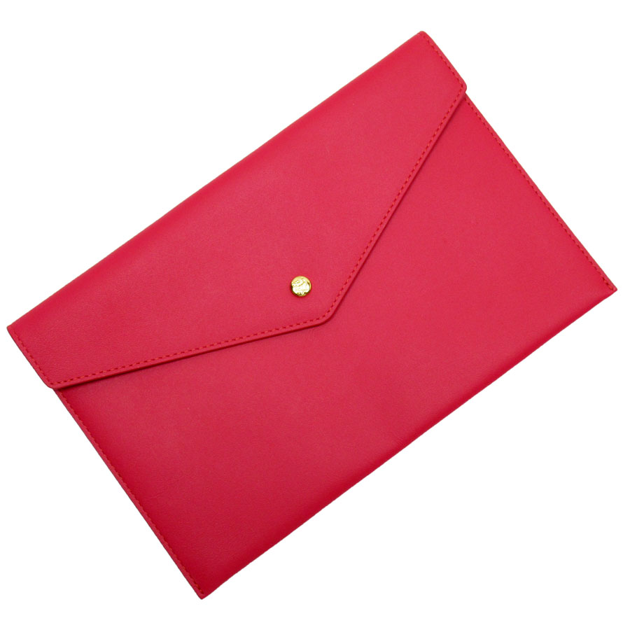 エム シー エム MCM ポーチ レターケース レザー ピンク レディース t18775a