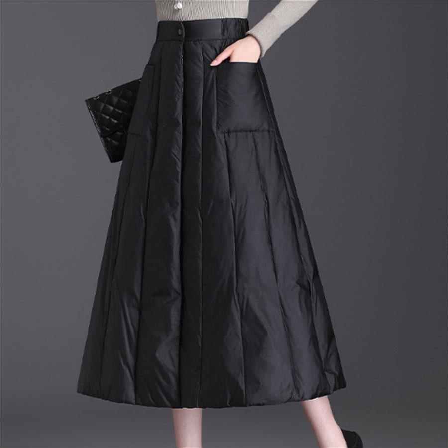 ロングスカート スカート ダウンスカート ラップスカート 巻きスカート ロング ロング丈 ミモレ丈 アンクル丈 フレア Aライン シンプル ポケット かわいい 大人可愛い きれいめ