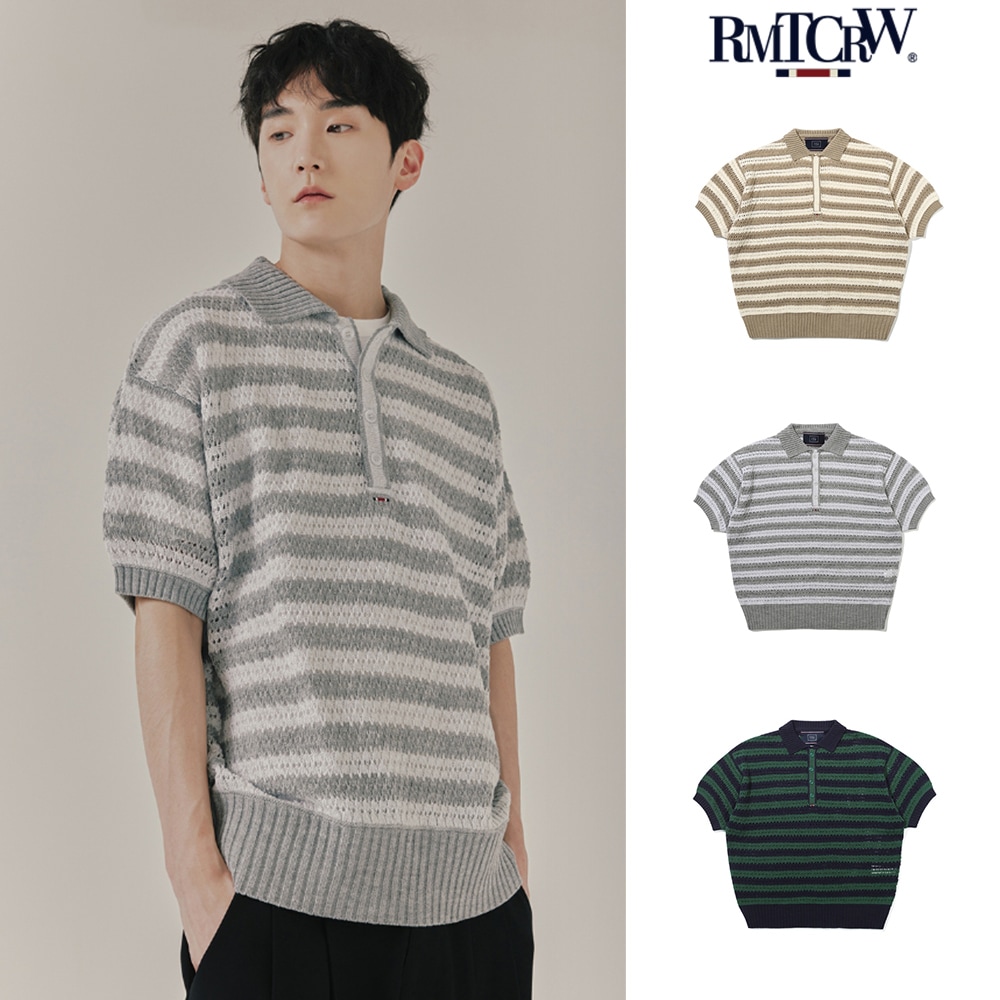 【ROMANTIC CROWN】PUNCHING KNIT POLO