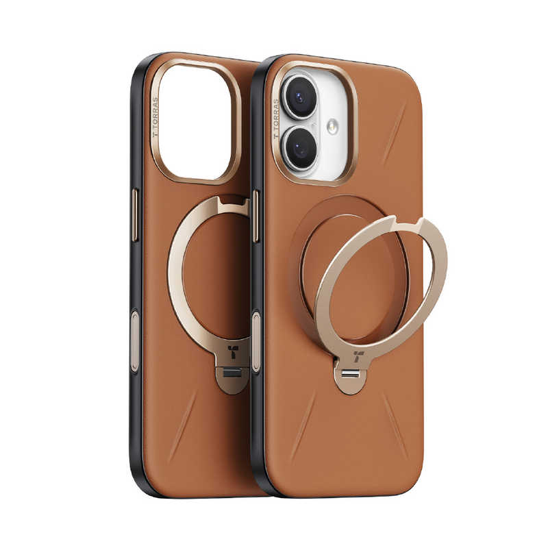 TORRASトラス　Torras - Ostand Q3 レザートーン Case for iPhone 17 ブラウン　X00FX3072