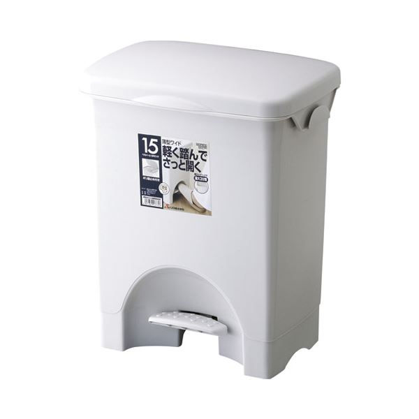 （まとめ） リス H＆Hペタルペール15PSワイド 15L グレー(×10セット)