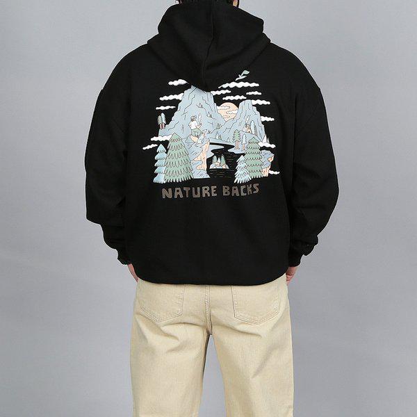 WBA メンズ ビッグサイズ フォレスト クルー フーディー