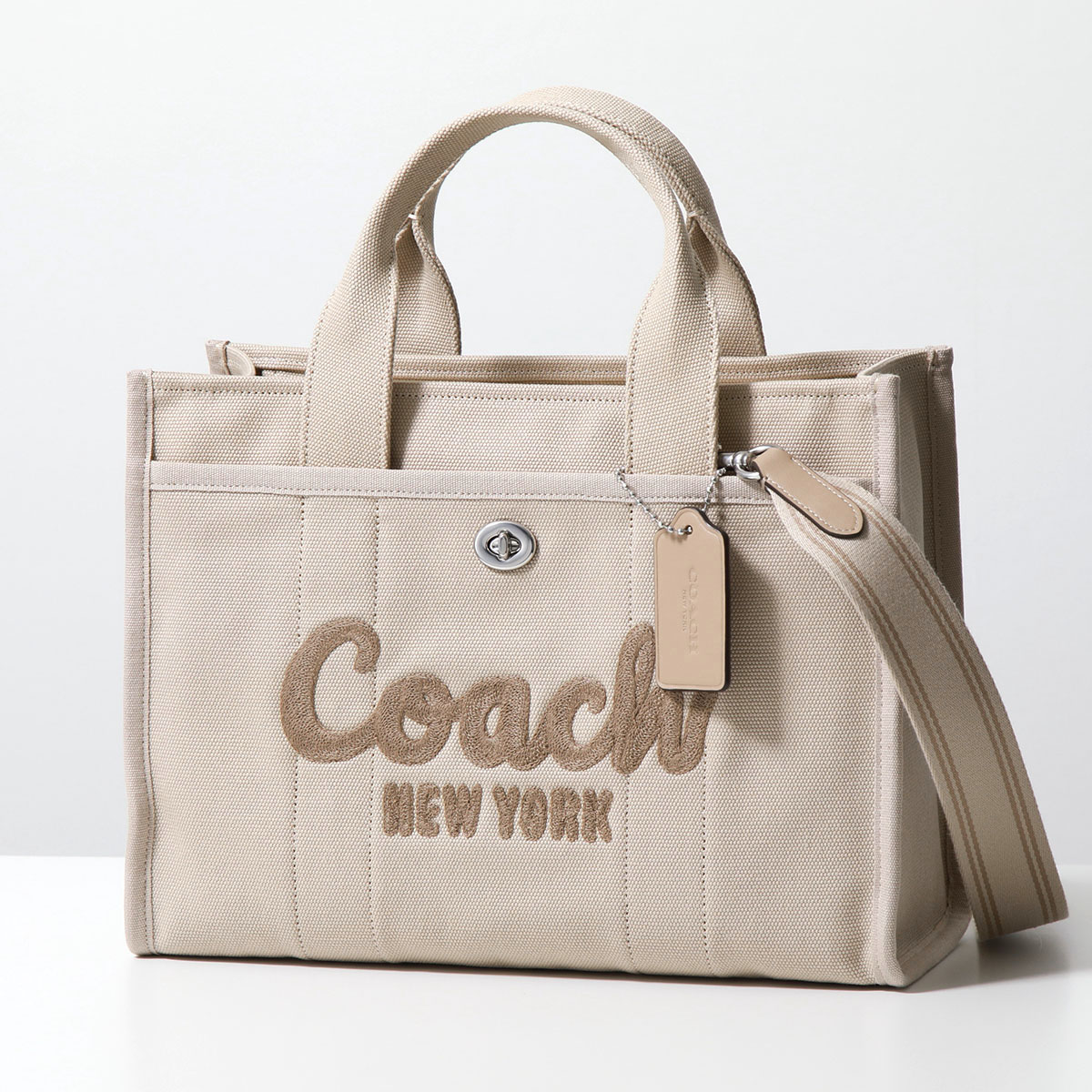 【カラー特価】COACH コーチ ハンドバッグ CARGO TOTE カーゴ トート CP158 レディース ショルダーバッグ ロゴ刺繍 クロスボディ 鞄 LHVRA