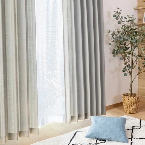 [100×208]遮光カーテン YDDスタンド2枚入 ライトグレー