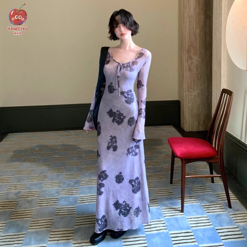 初の女性のための風のな雰囲気のヒップハグスカートウエスト痩身とスーパーフィギュアベルスリーブドレス