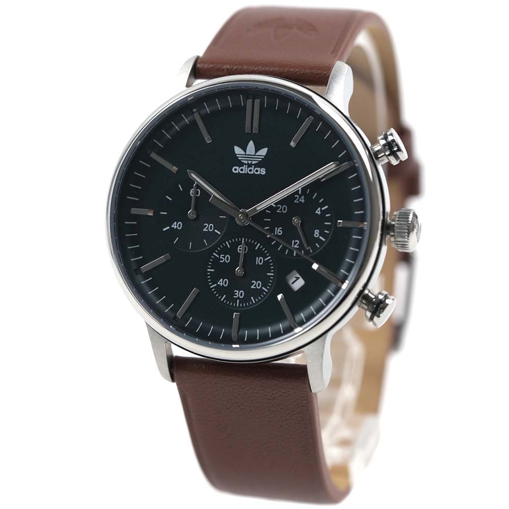 アディダス 腕時計 メンズ レディース ユニセックス クロノグラフ 日付カレンダー レザー グリーン ブラウン adidas CODE ONE CHRONO AOSY22531