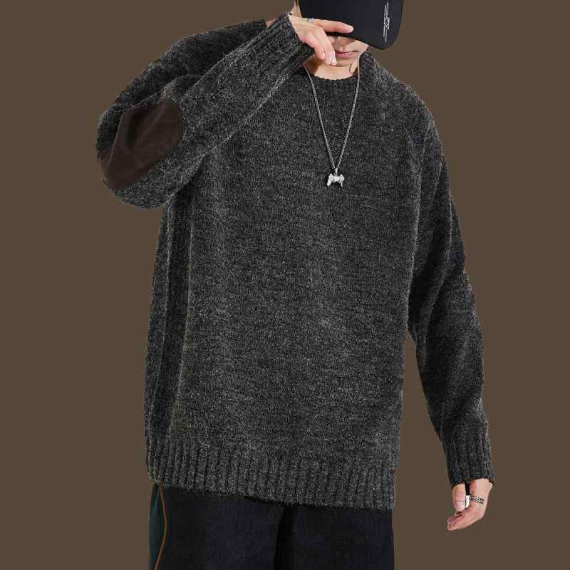 メンズ ファッション 服 オシャレ シンプル 大人 かっこいい 大きいサイズ ストリート 紳士服 アメリカン レトロ セーター 春秋 ニット レイヤリング シャツ 厚手 カジュアル
