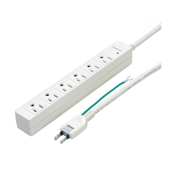 （まとめ）ヤザワ 3Pマグネットタップ 6個口5m 白 Y02JKP605WH 1個(×2セット)