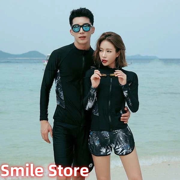 ママ 長袖 5点 メンズ レディース ラッシュガード ラッシュ 水着 水着 ガード セット おしゃれ 3点 カップル ペア セット