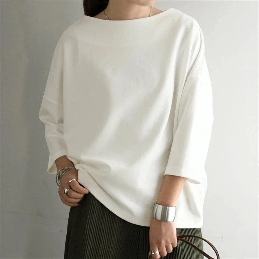 【1つ買うと1つ無料】【メガ割 】tシャツ レディース体型カバーチュニックパーカー通勤無地ゆったり丸ネックアンダーウェア長袖uvカットTシャツTシャツチュニックロンTスウェットチュニック韓国ファッショ