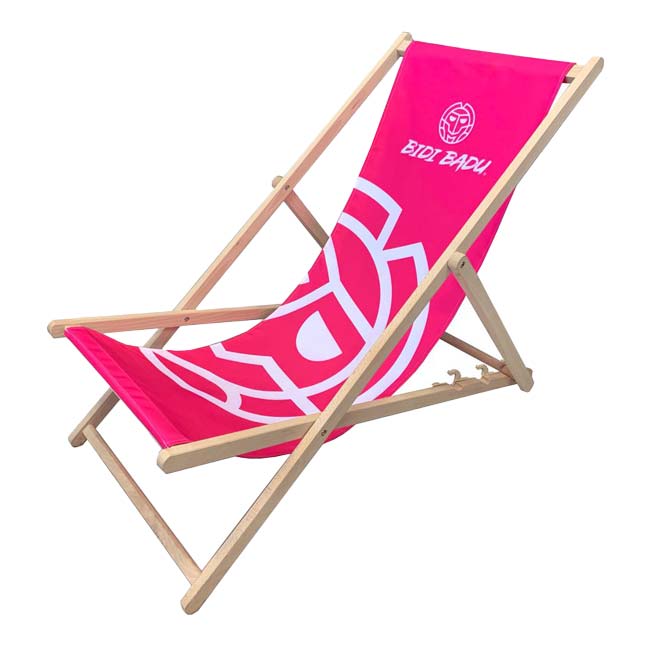 BIDI BADU(ビディバドゥ) DECK CHAIR デッキチェア ロゴマーク入り 折りたたみ可能 BBDCKCHR-ピンク(24y6m)