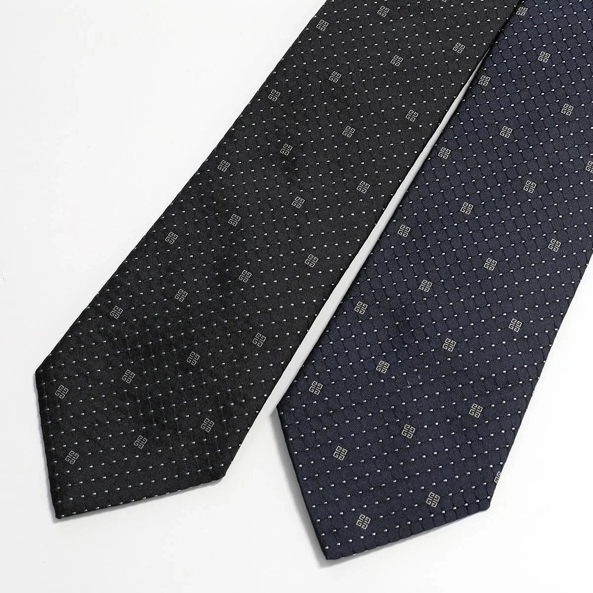 GIVENCHY ジバンシィ ネクタイ J5899 メンズ レギュラータイ シルクタイ 4Gエンブレム ロゴ刺繍 カラー2色