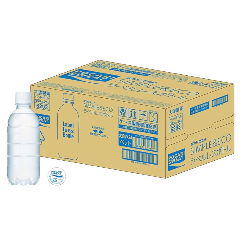 即納：ポカリスエット 大塚製薬 ポカリスエット ラベルレス 300ml ×24本