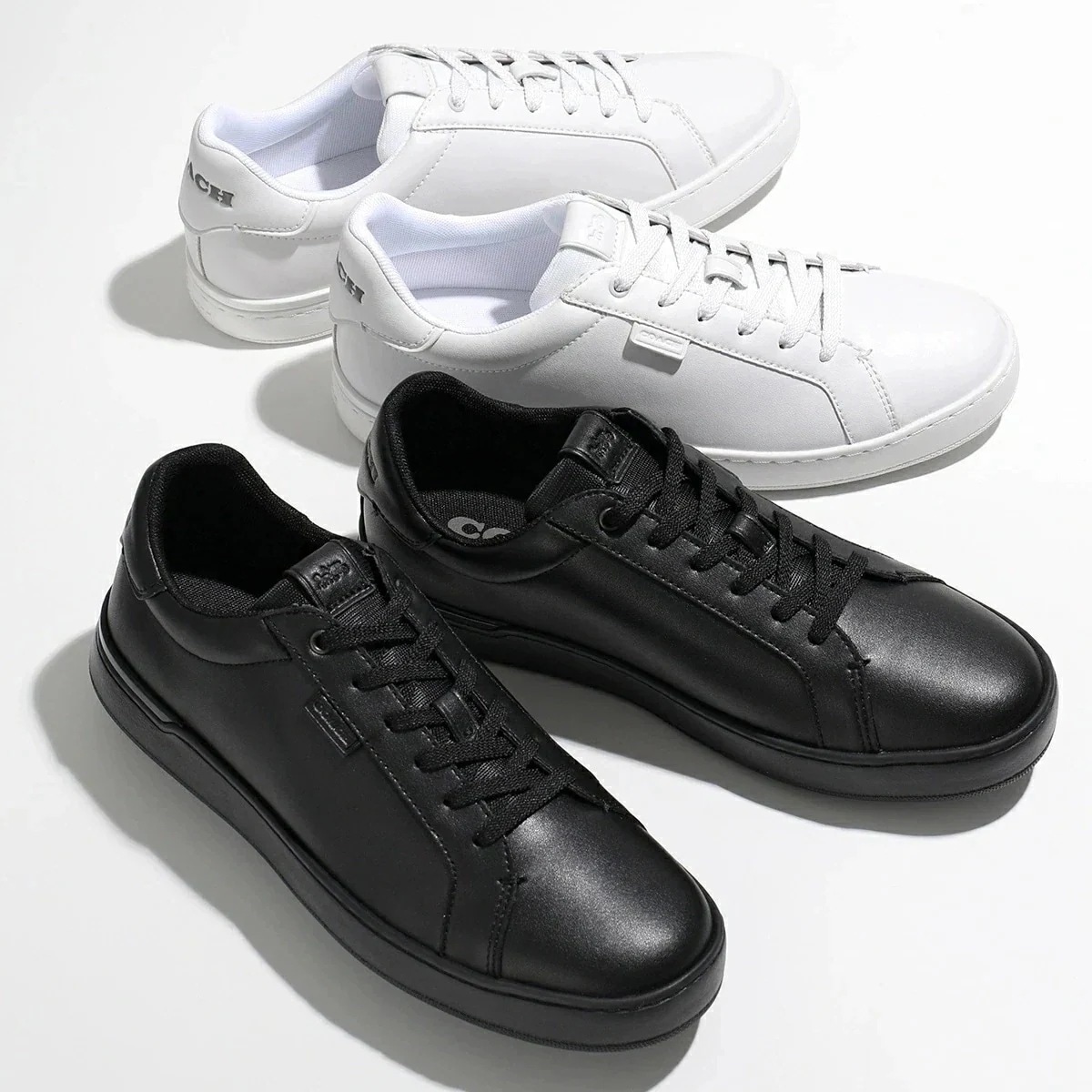COACH コーチ スニーカー C8874 メンズ ローライン ロー トップ レザー ロゴ 軽量 ワイズD シューズ 靴 カラー2色 【mega】