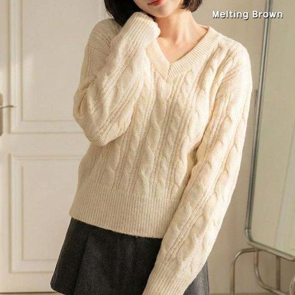 女性プルオーバーVネックニット DN26