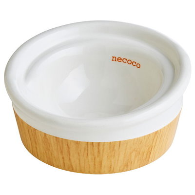 他サイト： necoco 食べやすい 木目調 陶器食器 ドライフード向きの商品画像