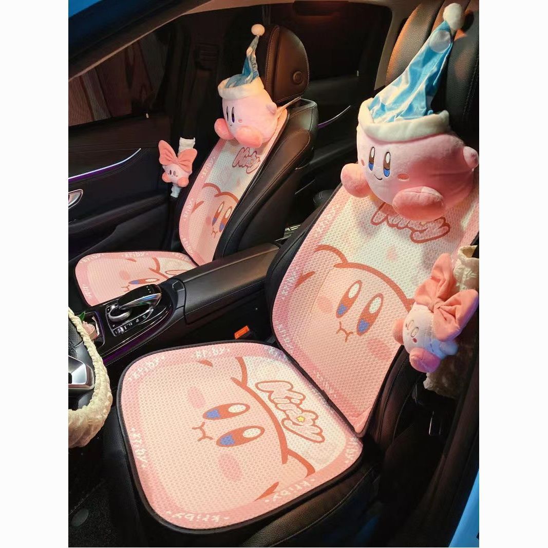 カービィカーシートクッション夏かわいい乗客装飾初心者シートカバー女性のアイスクリーム車冷却クッション