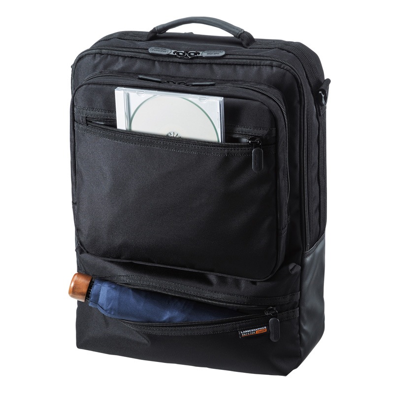 BAG-3WAY23BK (ブラック) 3WAYビジネスバッグ (15.6インチワイド 縦型 通勤用)