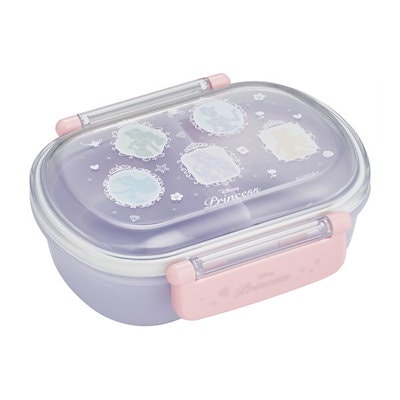 他サイト： QAF2BAAG ディズニー プリンセス シルエット 子供用 お弁当箱 1段 360ml 中子付き(おかず容器) ふわっと盛れるドーム型 キッズランチ 抗菌加工 日本製の商品画像