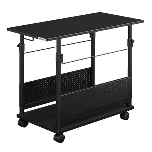 昇降式Ｌ字デスク ラージタイプ/幅390mm×奥行820mm/ブラック BHD-820H-BK