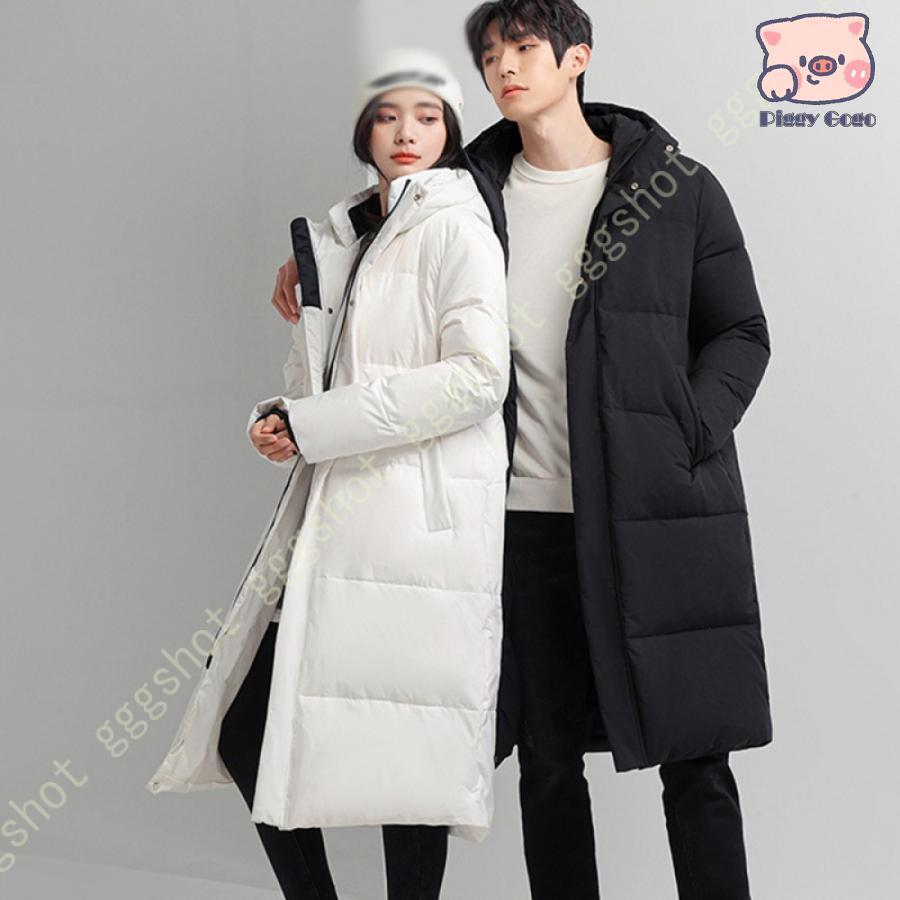 冬の特恵ダウンコート メンズ ロング ベンチコート レディース フード付き ロングコートメンズ ホワイトダックダウン入り 保温 防寒 防風 軽量 秋冬用 おしゃれ 通勤ダウンジャケット