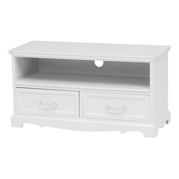 TV台 テレビ台 おしゃれ かわいい ホワイト・幅80×奥行33.5×高さ42cm MTV-6597WH