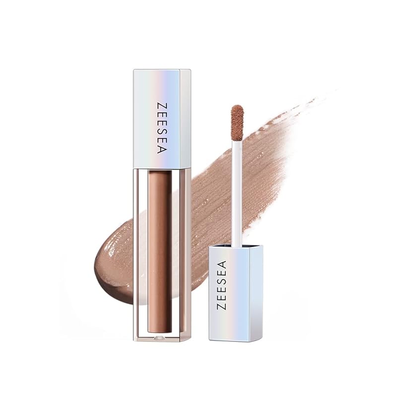 ZEESEA ダイヤモンドグリッターリキッドアイシャドウ単色グリッターアイシャドウ (BR 01 秋風)