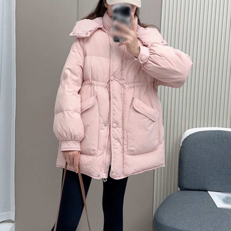 ダウンジャケット レディース 中綿 フード付き ロングダウン ジャケット女性用 中綿 アウター 冬服 おしゃれ コートファー付き 厚手 通勤 通学 暖かい コート ファッション OceanMap