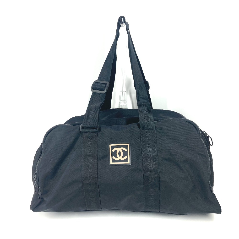 ボストンバッグ A19977 CC ココマーク スポーツ カバン 旅行バッグ トラベルバッグ ショルダーバッグ 肩掛け ナイロン ブラック