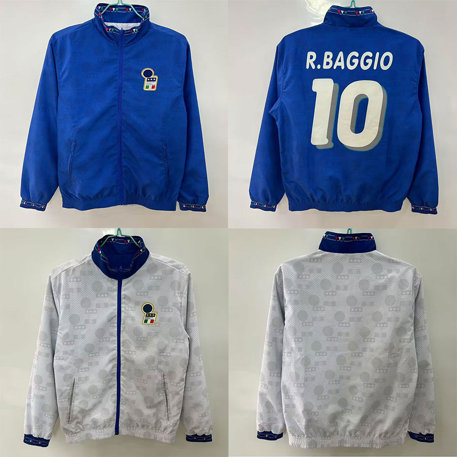 1994イタリアのトレーニングスーツ外観服ジャージの男性用長袖ジャケット両面ウィンドブレイカーのユニフォーム秋と冬のスポーツウェア
