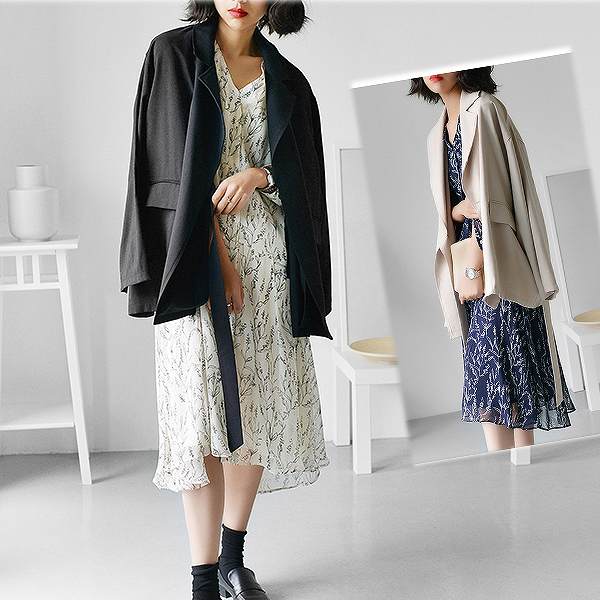 大人気 変形ジャケット　大人スタイル　ブルゾン　ジャンバー　ジャンパー　ブラック　キャメル　ルーズ　個性的