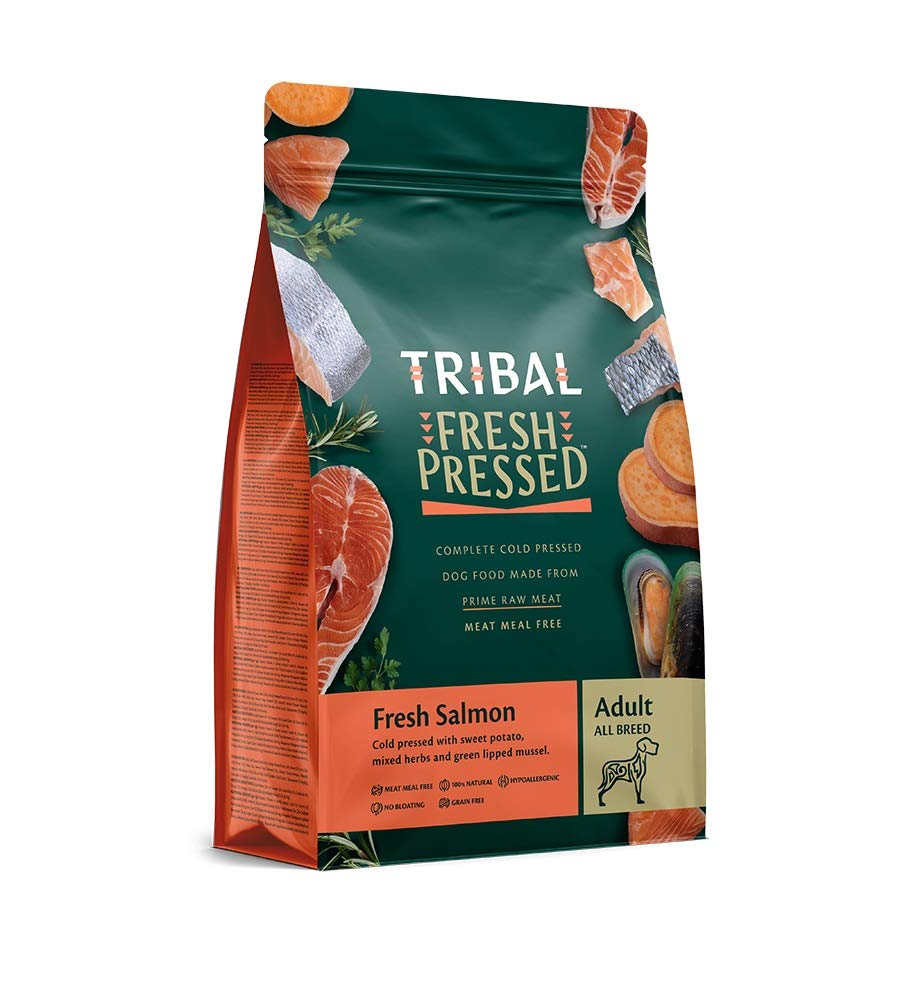 全国送料無料 トライバル フレッシュサーモン 2.5kg サーモン コールドプレス ノンオイルコーティング 穀物不使用 グレインフリー 成犬 ドッグフード ドックフード TRIBAL