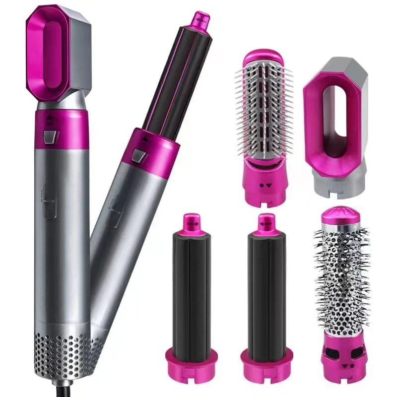 5-in-1熱風コーム自動ヘアアイロン巻き直両用ヘアスタイリングコーム電動ドライヤー30%までに制限