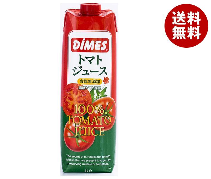 日本珈琲貿易 DiMES 食塩無添加トマトジュース 1L紙パック＊12本入＊(2ケース)
